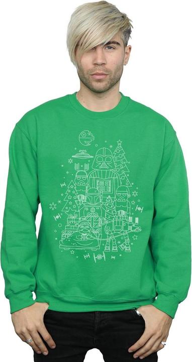Actual product image Star Wars Mens Empire Christmas Sweatshirt (XXL)