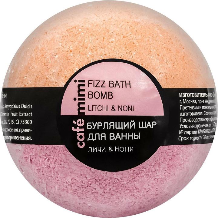 Actual product image Café Mimi Natural Cosmetics Litchi and Noni Bath Bubble Ball 120g