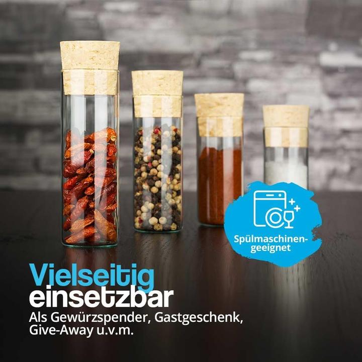 Actual product image Tuuters 25er-Set Gewürzgläser mit Natur-Korken (0.07 l)