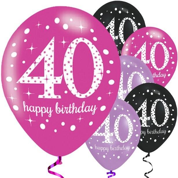 Produktbild Amscan Luftballons Rosen 40 Jahre "Froher Geburtstag"
