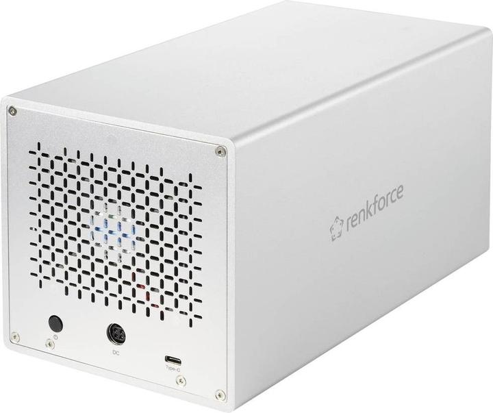 Actual product image Renkforce RF-5587610 SATA hard drive enclosure 2.5 inch, 3.5 inch USB-C® 5Gbps (2.5", 3.5")