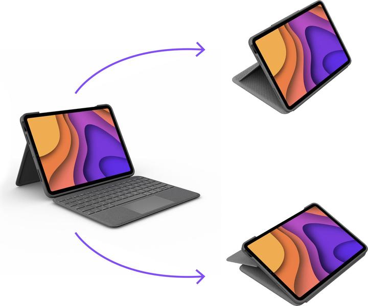 Actual product image Logitech Folio Touch (DE, iPad Air 2020 (4. Gen), iPad Air 2022 (5th Gen))