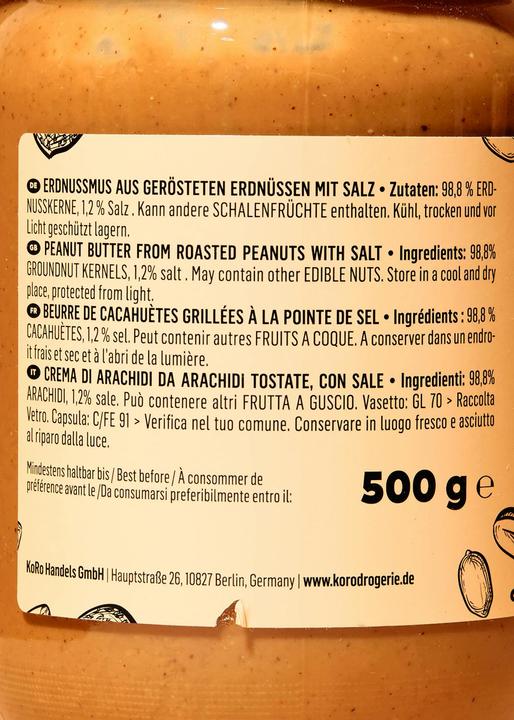 Immagine prodotto KoRo Burro di arachidi fatto con arachidi tostate con sale (3000 g)