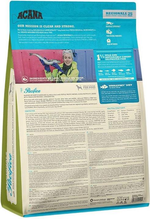 Valori nutrizionali e ingredienti Acana Cane Regionale PACIFICA 2kg (Adulto, 1 pz., 2000 g)