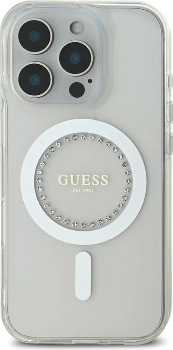 Immagine prodotto Guess GUHMP16XPFTDTEH iPhone 16 Pro Max 6,9" biały/bianco custodia rigida IML Strass MagSafe (Apple iPhone 16 Pro Max)