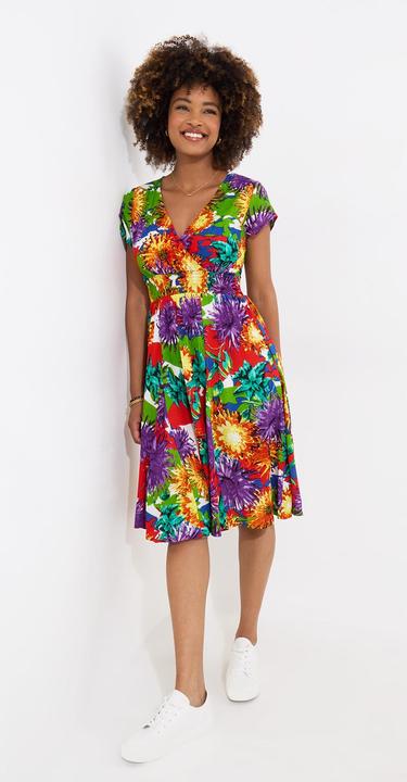 Produktbild Joe Browns Colour Pop Floral Print Cap Sleeve Knee Length Dress (6)