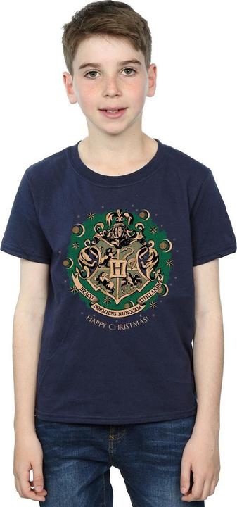 Actual product image Boys Wreath Cotton Christmas T-Shirt (140, 146)