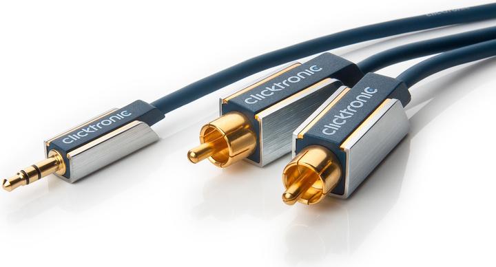 Produktbild clicktronic Advanced Audiokabel 3,5mm Klinke auf 2xCinch 5,00m 70669 (5 m, Cinch)