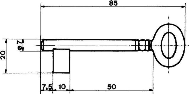 Produktbild SCHÄNIS Zifferschlüssel S 2305 zu Kellertürschloss 2305