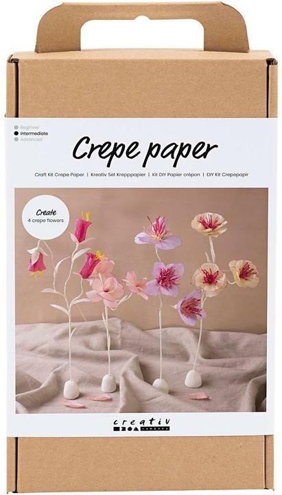 Image du produit Creativ Company Craft Kit - Papier crêpe - Fleurs couleurs pastel (977666)