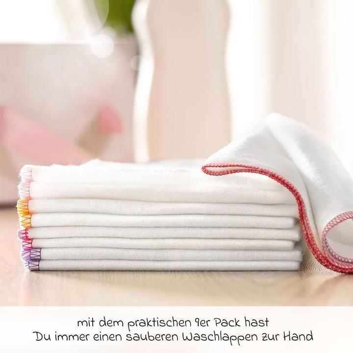 Actual product image Makian Molton flannel baby flannels 9 pack 30 x 30 cm (30 cm, 30 cm)