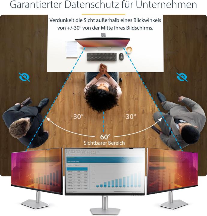 Actual product image StarTech com 24-inch 16:9 Gold Monitor Privacy Screen, Reversible Filter w/Enhanced Privacy, Glossy (24.02", 16 : 9)