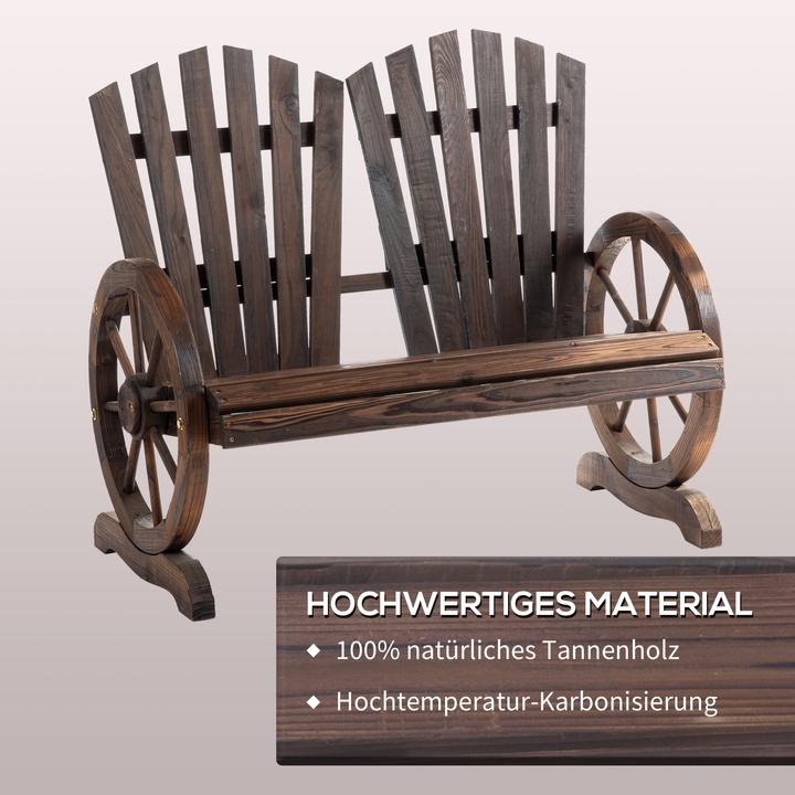 Image du produit Outsunny Banc de jardin en forme de roue de chariot