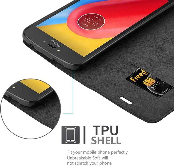 Actual product image Cadorabo Book Invisible Magnet Cover (Motorola Moto C)