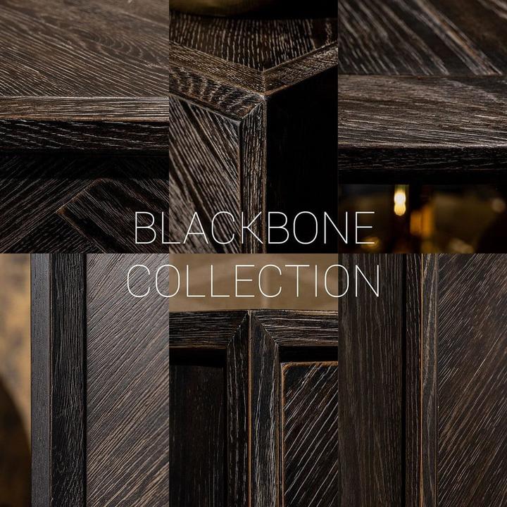 Produktbild Richmond Interiors Esstisch Blackbone schwarz gold 220 (220 x 100 x 77 cm)