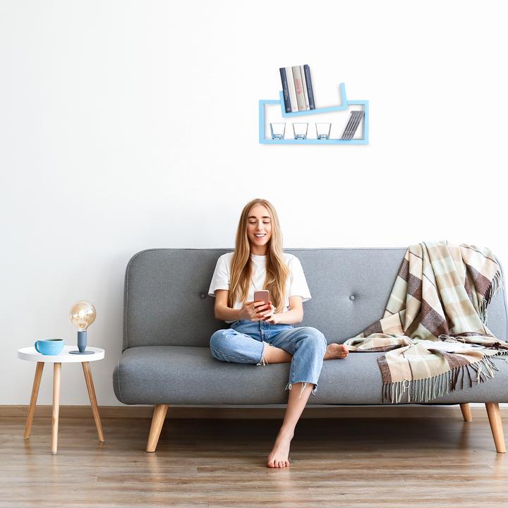 Image du produit Relaxdays Étagère tablette flottante murale set 2 (50 x 12 x 20 cm)