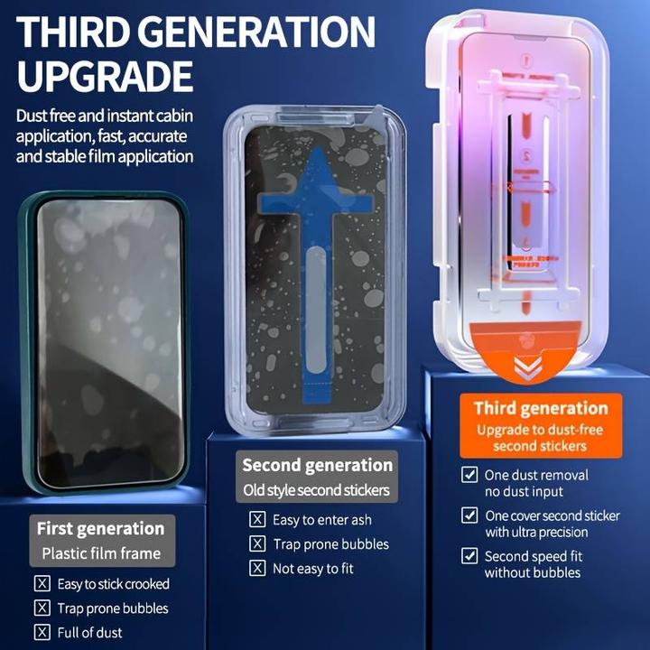 Immagine prodotto PhoneLook Confezione da 2 schermi protettivi anti spionaggio con sistema di montaggio rapido automatico e (2 Pezzo/i, Apple iPhone 12 Pro Max)