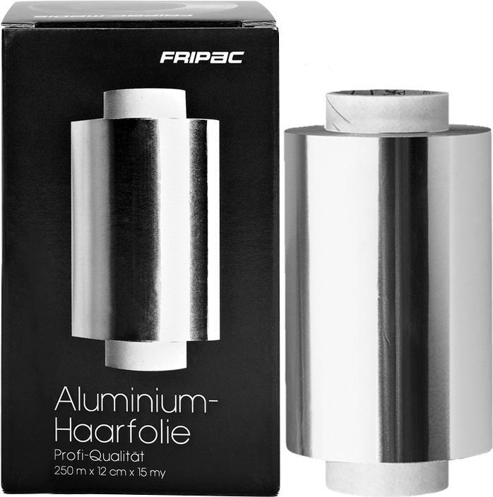 Produktbild Fripac Alusträhnenfolie silber 15my 12cm x 250m im Karton mit Abrisskante