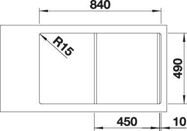 Produktbild Blanco DIvon II 45 S-IF (Aufsatzspülbecken, 86 cm, 51 cm)