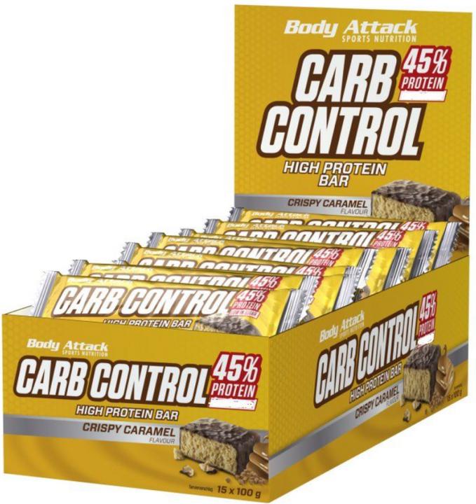 Image du produit Body Attack Carb Control (15x100g barre) (Caramel, Croustillant, 15 pcs, 1500 g)