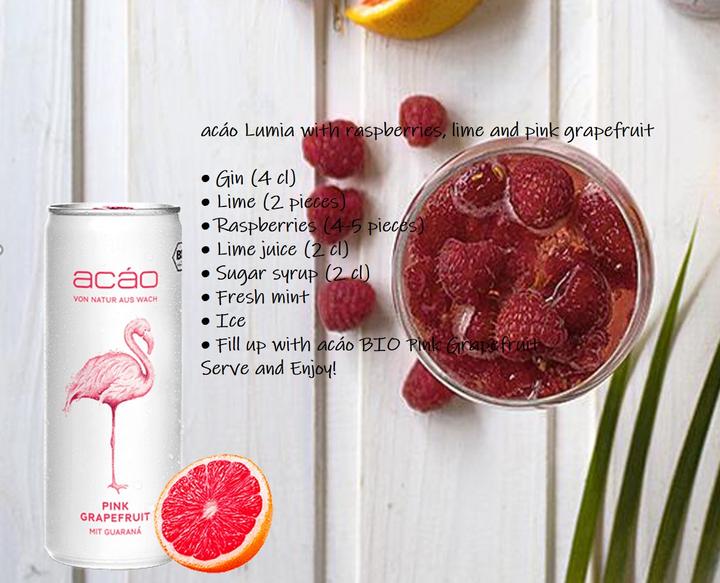 Image du produit Acáo Boisson rafraîchissante au pamplemousse rose & guarana bio (1 x 25 cl)