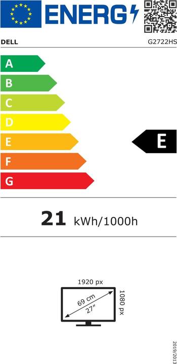 Energie-Label Dell G2722HS (1920 x 1080 Pixel, 27")