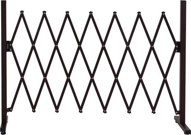 Actual product image Mendler Aluminium barrier grille HWC-K56, extendable swivelling steel 103x31-200x31cm, brown