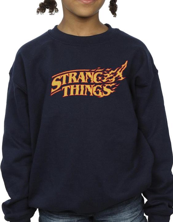 Immagine prodotto Netflix Stranger Things Logo Breaking Felpa Ragazze (140, 146)