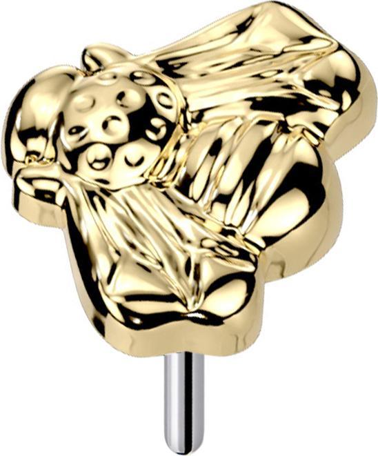 Produktbild Star Piercing Threadless Biene vergoldet (Titan G23, ohne Messing)
