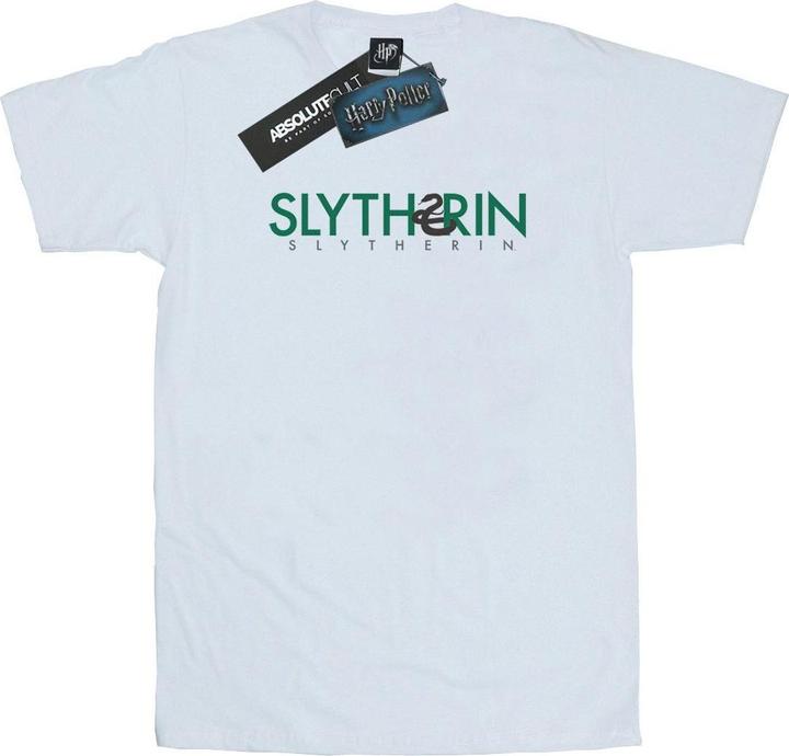 Actual product image Womens/Ladies Slytherin Text Cotton Boyfriend T-Shirt (M)