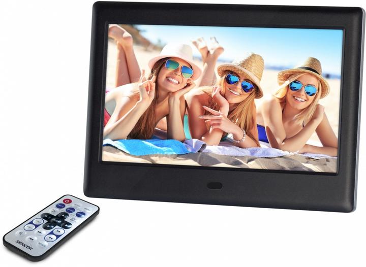 Sencor Digital Photo Frame SDF 782BK photo frame, 7-inch movies (7", 1024 x 600 pixels)