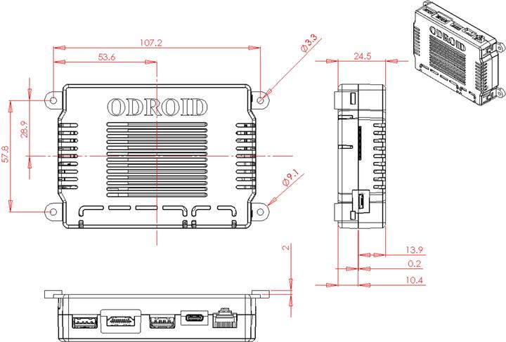 Nährwerte und Zutaten Odroid M1S Gehäuse, transparent (Gehäuse)
