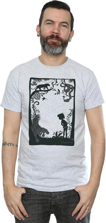 Actual product image Disney Mens The Jungle Book Silhouette Poster T-Shirt (S)