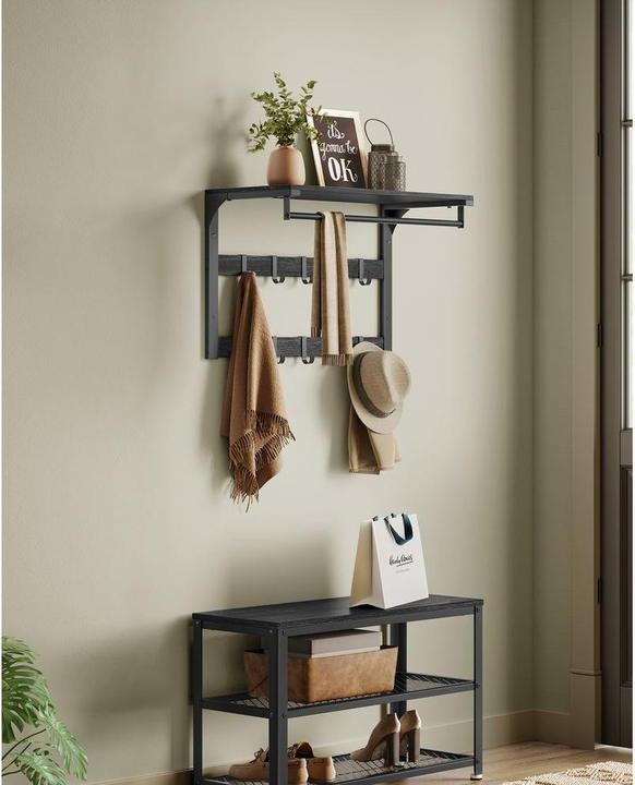Produktbild Vasagle Wandgarderobe 10 Haken 65 cm x 42 cm