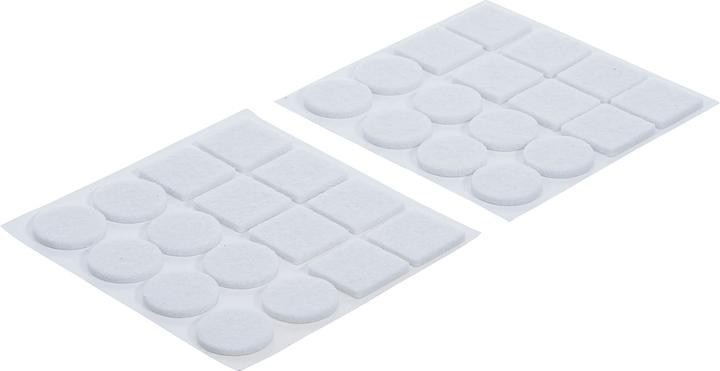 Produktbild BGS Filzgleiter-Satz weiss 32-tlg. (Filzgleiter, 32 Stück)