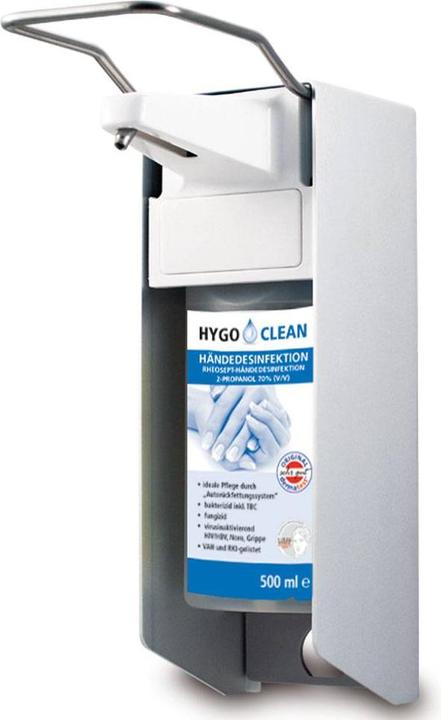 Actual product image Mailmedia AlpineX® Disinfectant dispenser ALU plastic pump & short arm lever - 1000 ml