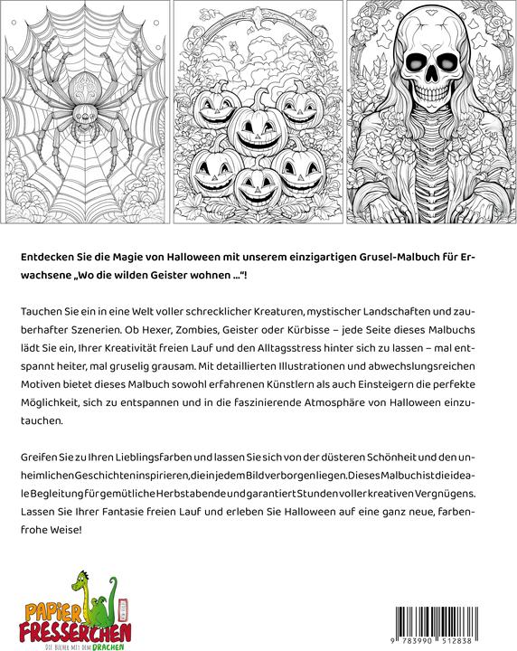 Image du produit Là où vivent les esprits sauvages... Livre de coloriage d'Halloween pour adultes