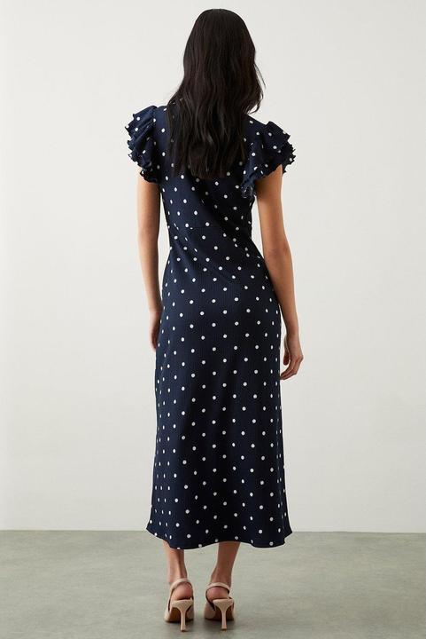 Image du produit Dorothy Perkins Womens/Ladies Empire Spotted Ruffle Midi Robe (42 D)
