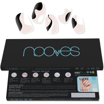 Nooves NAILS Premium Precured Gel Nail Foils So Twirl Art Design Semi-Hardened Gel Nail Strips Semi- (Tier)