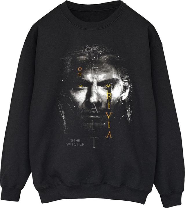Actual product image Netflix Mens The Witcher Geralt Glowing Eyes Sweatshirt (M)