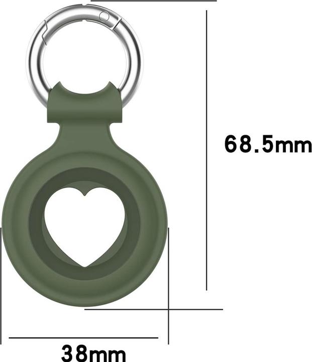 Produktbild Screenguard Apple Airtag Liquid Silikon Heart Case mit Anhänger