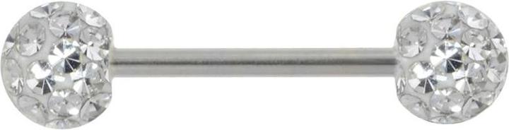 Bijouteria Brustpiercing (Chirurgenstahl 316L, Epoxiharz, Kristall)