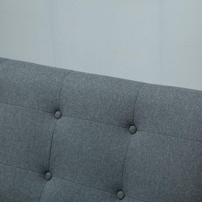 Produktbild Swisshandel24 Doppelsofa Polsterung Loveseat kompaktes Design Zweisitzer Stoffsofa 2 Sitzer Sofa Leinen Gummiholz (2-Sitzer)