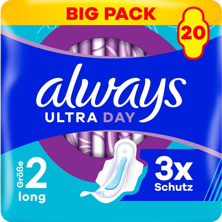 Actual product image Always Ultra Bandage Long with wings BigPack (20 x, Sanitary pads)