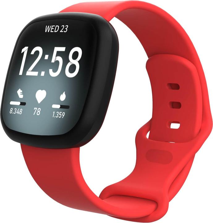 Immagine prodotto Cover-Discount Fitbit Versa 4 / Sense 2 - Bracciale di ricambio in silicone rosso (Silicone)