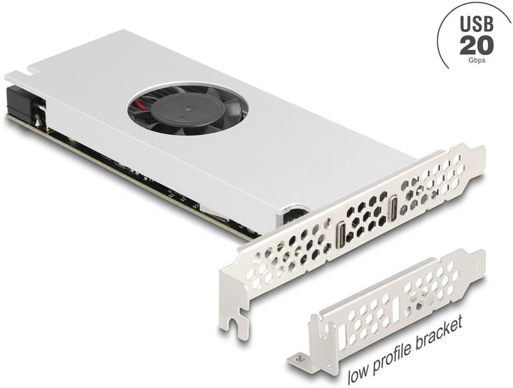 Actual product image Delock PCI Express x16 Karte zu 2x USB 20 Gbps USB Type-C Du