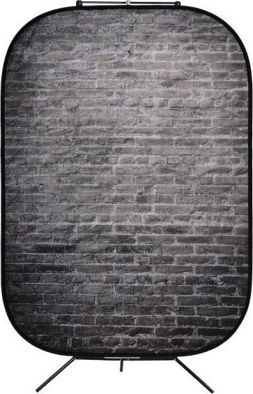 Actual product image Lastolite Urban Collapsible 1.5x2.1m White/Grey Painted White/Industrial Grey Brick (150 cm, 210 cm)