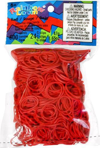 Image du produit Rainbow Loom Élastiques rouges (600 pcs)