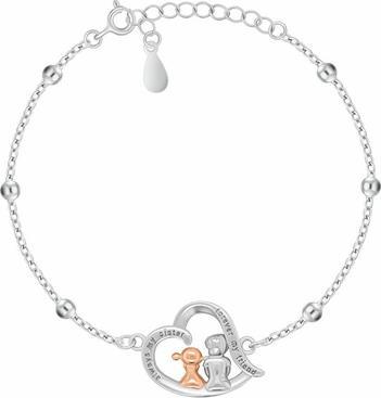 Actual product image Brilio Silver - Silver bicolor bracelet for sister BRC218W