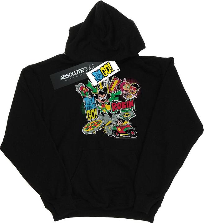 Teen Titans Go Robin Montage Kapuzenpullover (XL)